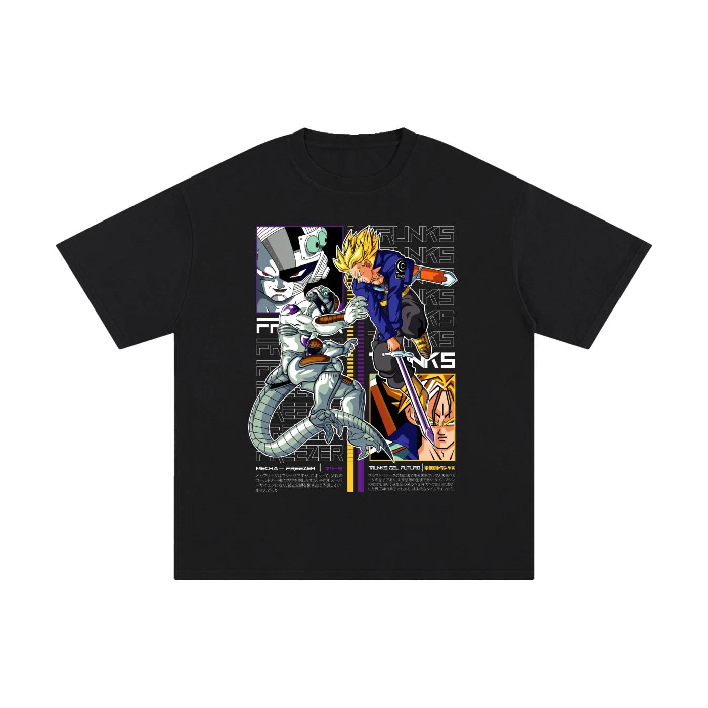 Dragon Ball Z Freezer Trunks Anime Oversized T-Shirt Black Graphic Tee Unisex 160