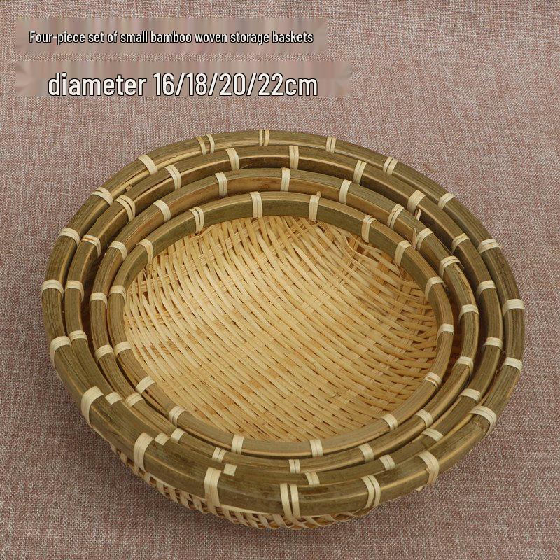 Bamboo Woven Multifunctional Basket: Rice Washer, Fruit Drainer, Vegetable Basket, Steamed Bun & Storage Solution