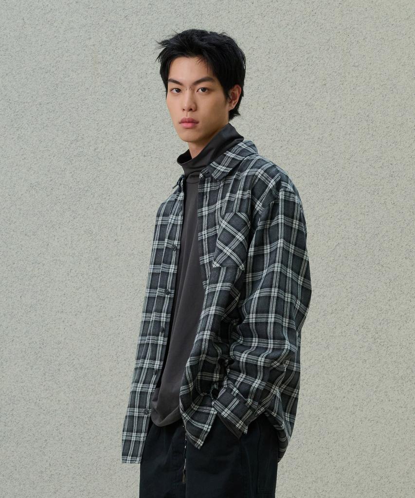 DESIRED Brushed Overfit Check Shirt-Ffsk5411D09