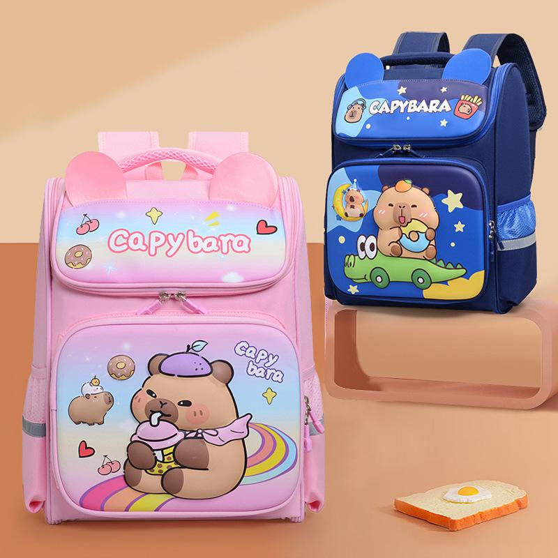 Capybara Kinder Schultaschen Für Jungen Mädchen Kinderrucksack Primär Orthopädischer Schulrucksack Wasserdichte Schultasche Büchertasche