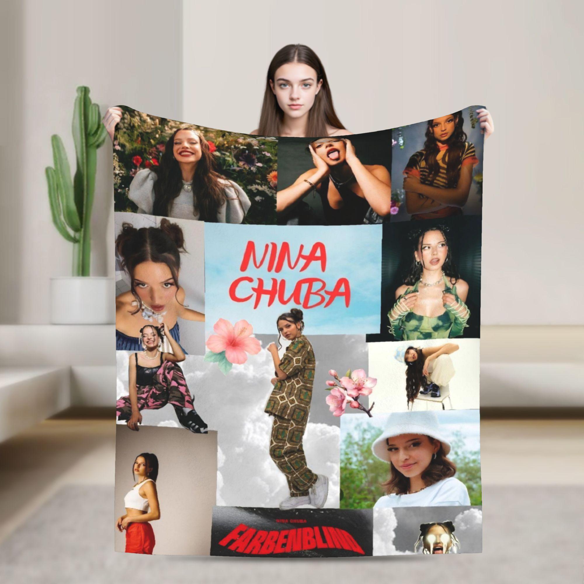 

Певица Нина Чуба Музыкальный Фланелевый Плед Теплый Мягкий Плед для Спальни Путешествий в Самолете Забавный Покрывало Чехол на Диван-Кровать 130x150cm