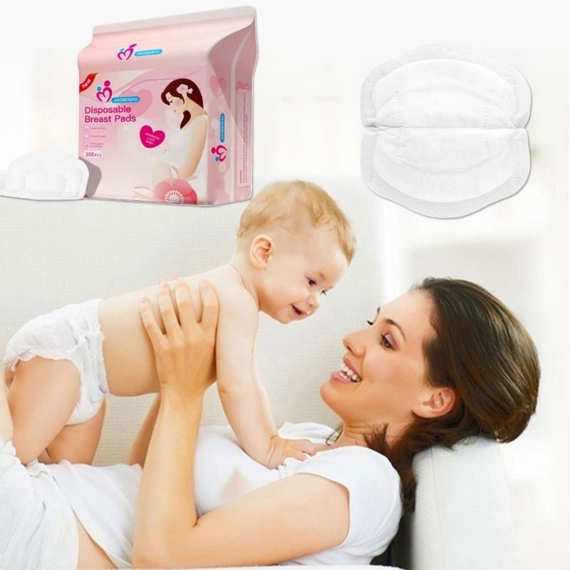 100 unidades Almofadas de Amamentação Macias e Respiráveis Uso Único Forros de Lactação à Prova de Vazamentos para Cuidados Maternos Pós-parto
