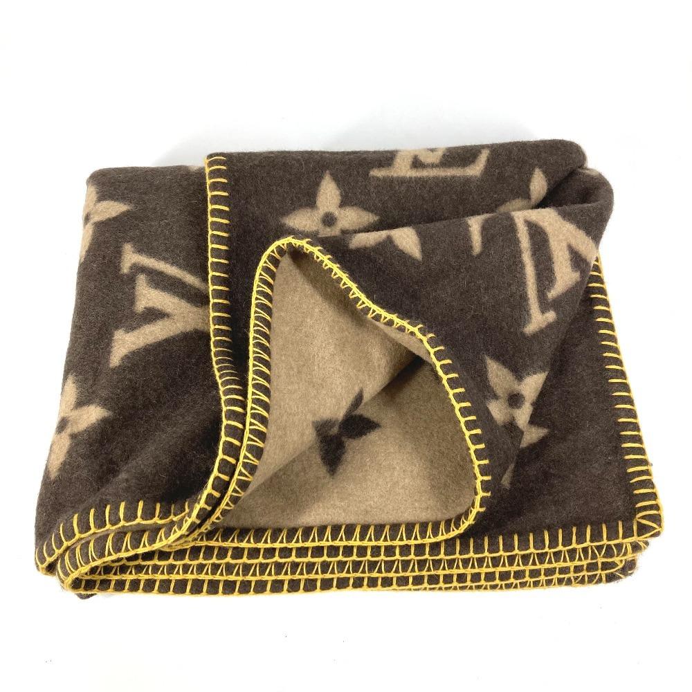 Louis Vuitton M92067 Monogram Rag Monogram interior throw blanket Angola Brown