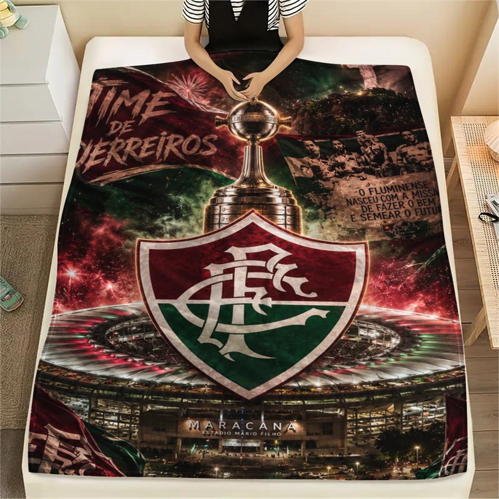 1PC Fluminense Print Flannel Blanket, High quality Comfortable for All Seasons, Home Decor, Warmth and Comfort, Perfect for Christmas Gifts