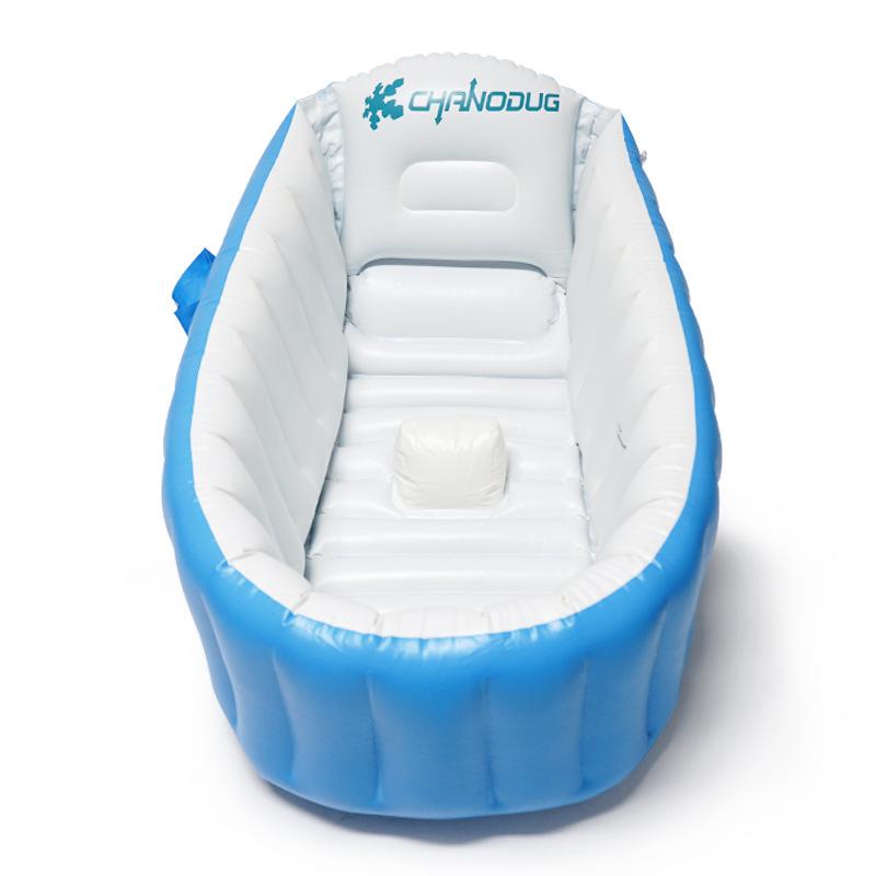 Foldable Inflatable Toddler Bathtub with Pump, Swim and Bathe Enlarged Design for Babies