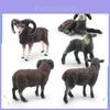 Farm Black Sheep Goat Lamb Model Pvc Black Sheep Lamb Kids Educational Toy For Children