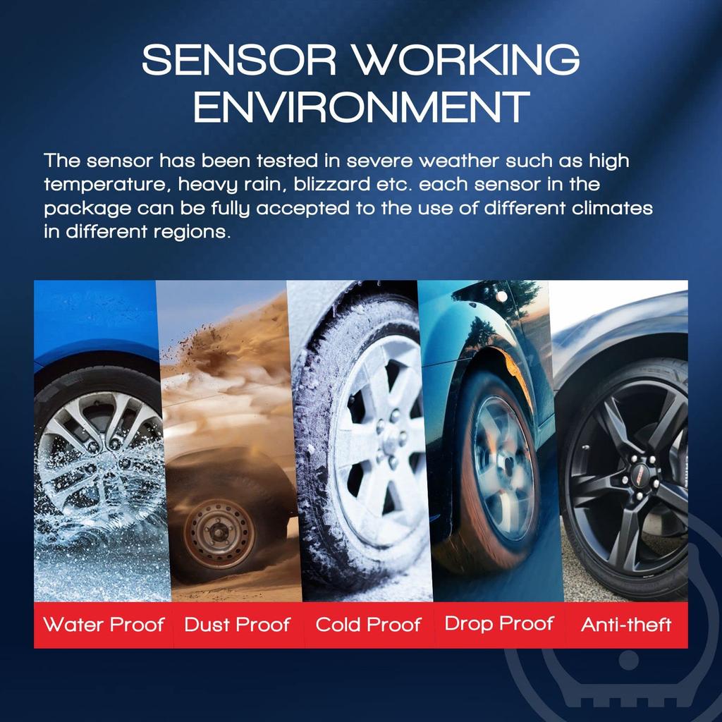 MOCA 4pcs Tpms 315Mhz Tire Pressure Sensor for 2006-2016 Cadillac Chevrolet GMC Saturn Pontiac Express Escalade Acadia Sierra