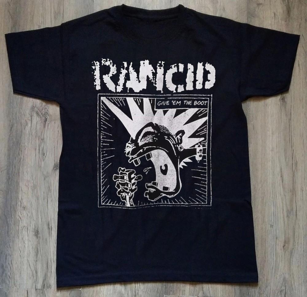 Rancid Band Give Em The Boot T-Shirt Classic Unisex Black S-5XL 1J0433 Unisex T-Shirt XXL
