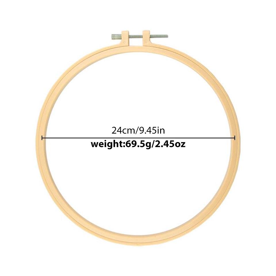BUDDUR 1PC Plastic Embroidery Hoop Cross-Stitch Frame Hoop Circle Embroidery Shed DIY Handmade Craft Sewing Needwork Supplies