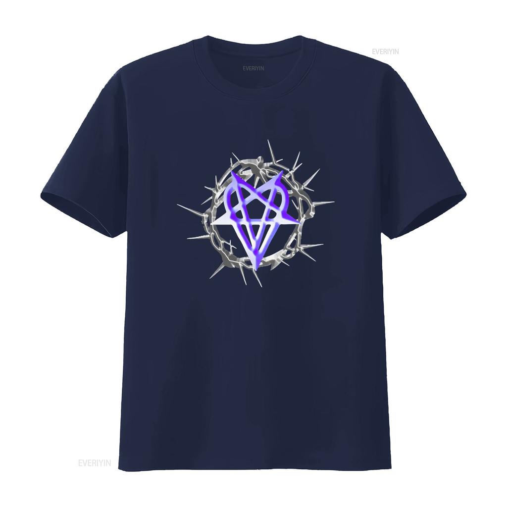 Destroy Lone Band Gothic Heartagram Print Opium Style T Shirt Fashion vintage Washed Stretched fashion streetwear Comfortable