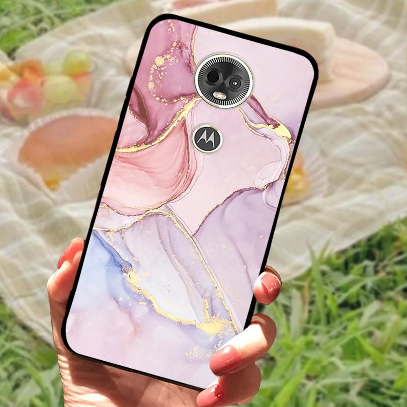 Etui Silikonowe Miękkie Odporne na Wstrząsy TPU Tylna Pokrywa dla Motorola Moto E5 / E5 Play EU / E5Plus / E5 Plus Capa E5Play E 5 Marmur