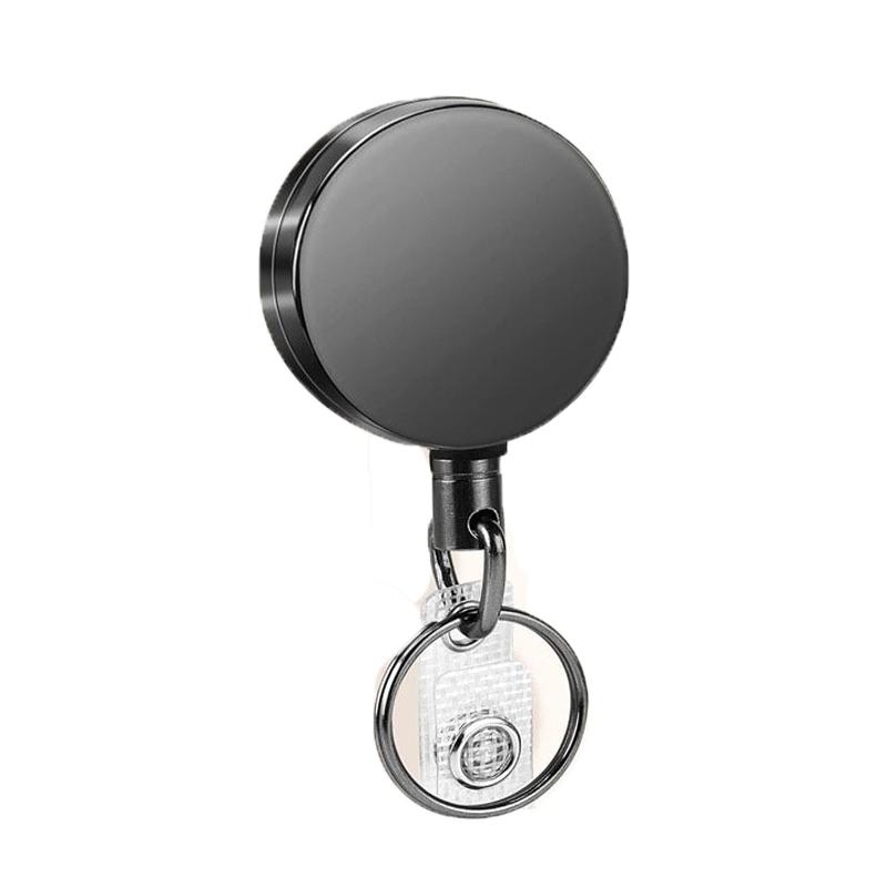 Duty Retractable Metal Heavy Wire Keychain Pull Badge Reel ID Lanyard Name Tag Card Badge Holder Reel Key Ring Outdoor Tool Gift