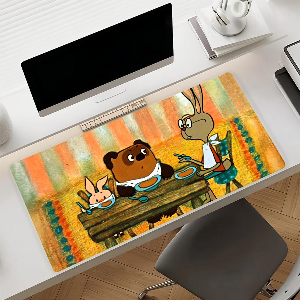 Cute Mouse Pad Nonslip Rubber Computer Mat Gamer Balance Decoracion Deskmat Laptop Office Large VinniPukh