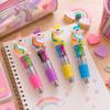 Lot de 4 Mini Stylos Licorne 10 cm – Stylos Bille Rétractables Fantaisie Enfant, 4 Modèles