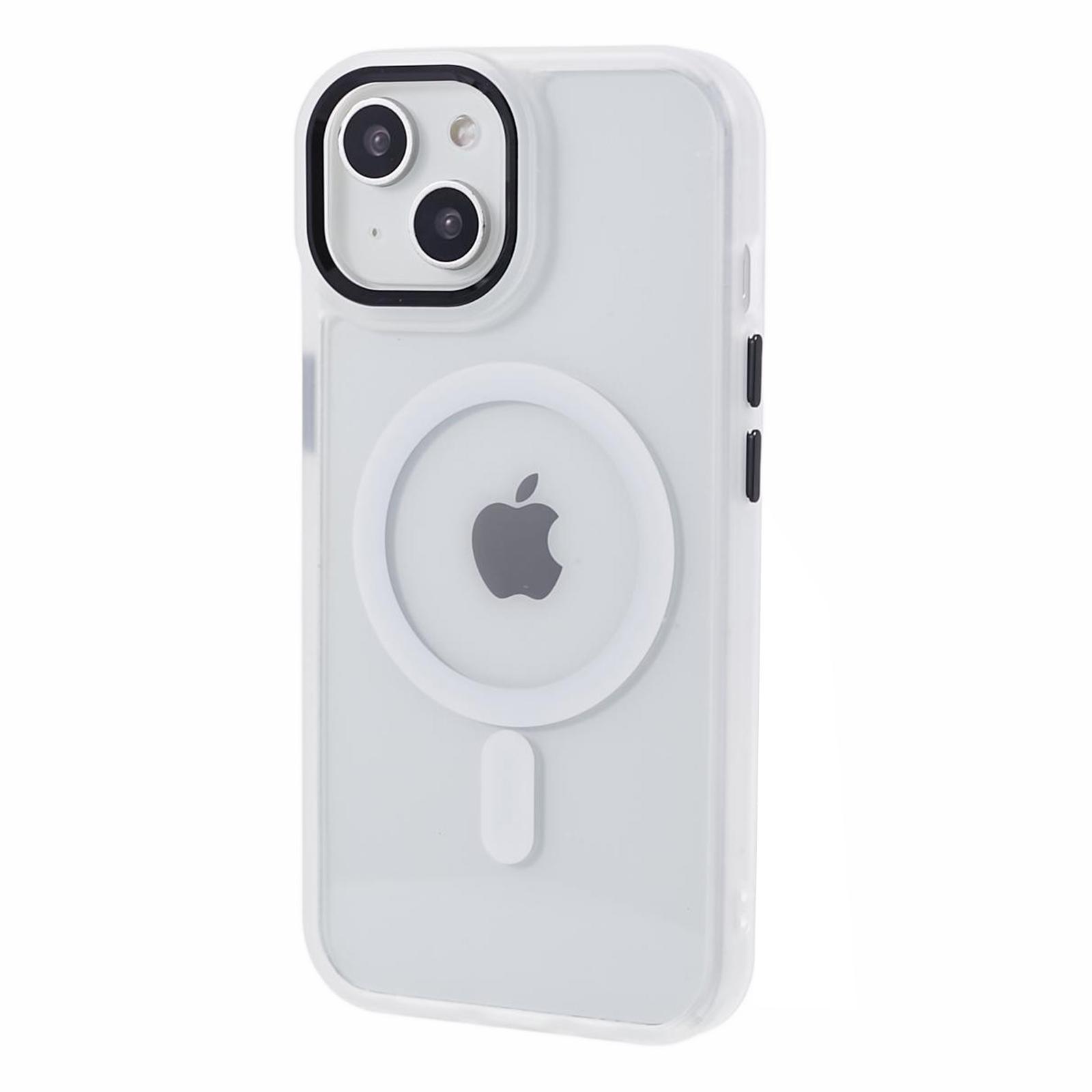 

For iPhone 14 Case Shockproof PC+TPU Clear Phone Case Compatible with MagSafe Matte White