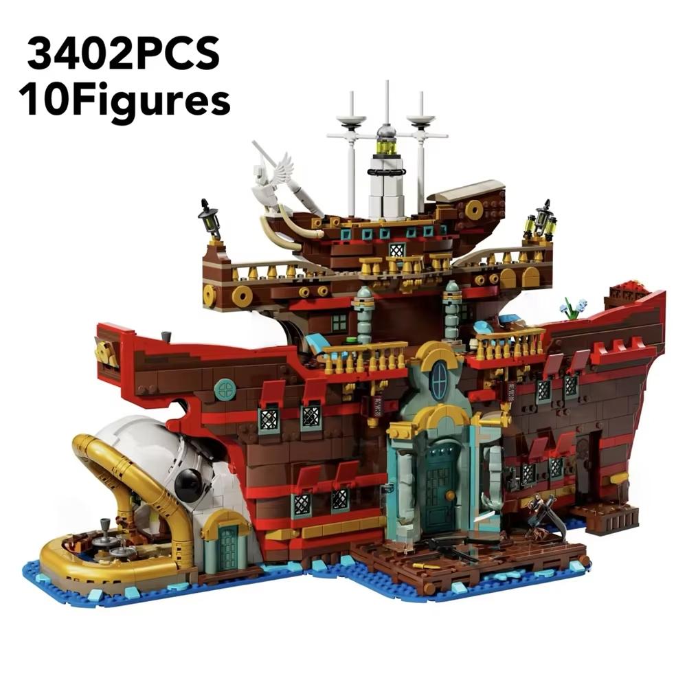 New Style Floating Restaurant Model In Hong Kong, Building Blocks, Bricks, Craft Toys, Children S Birthday Gifts, Adult Holiday nobox