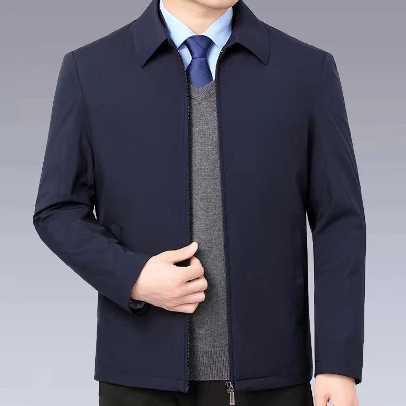 2025 Herren Executive Mittleren Alters & Ältere Baumwolljacke - Warm, Verdickt, Lässige Frühjahrs-/Herbstkleidung