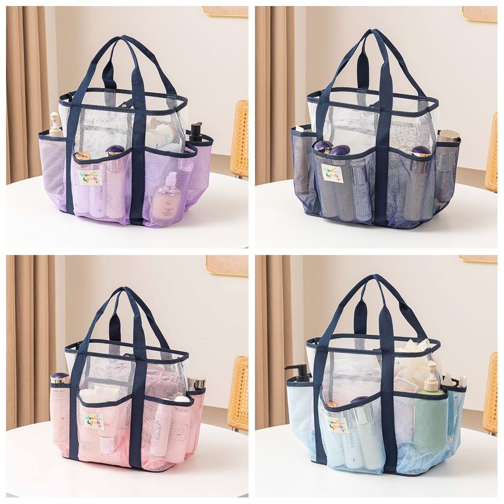 Handbag Clothes Storage Bag Fresh Color Hanging Shower Organizer Mesh Toiletry Bag  Cosmetic Bag