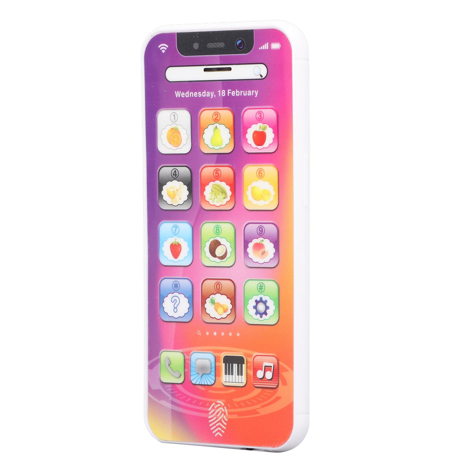 

Kids Learning Toy Play Cell Phone Soft LED Light Volume Learning Mobile Cellphone with USB Recharge Cable