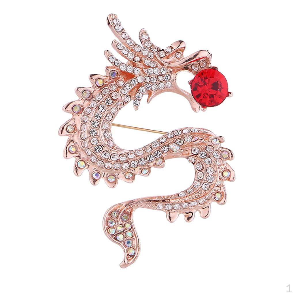 

Брошь Рубашка Корсаж Подвески Горный Хрусталь Значок Ювелирные Изделия Gold+Red