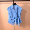 2026 Summer Irregular Short-Sleeve Shirt & Wide-Leg Pants Two-Piece Set