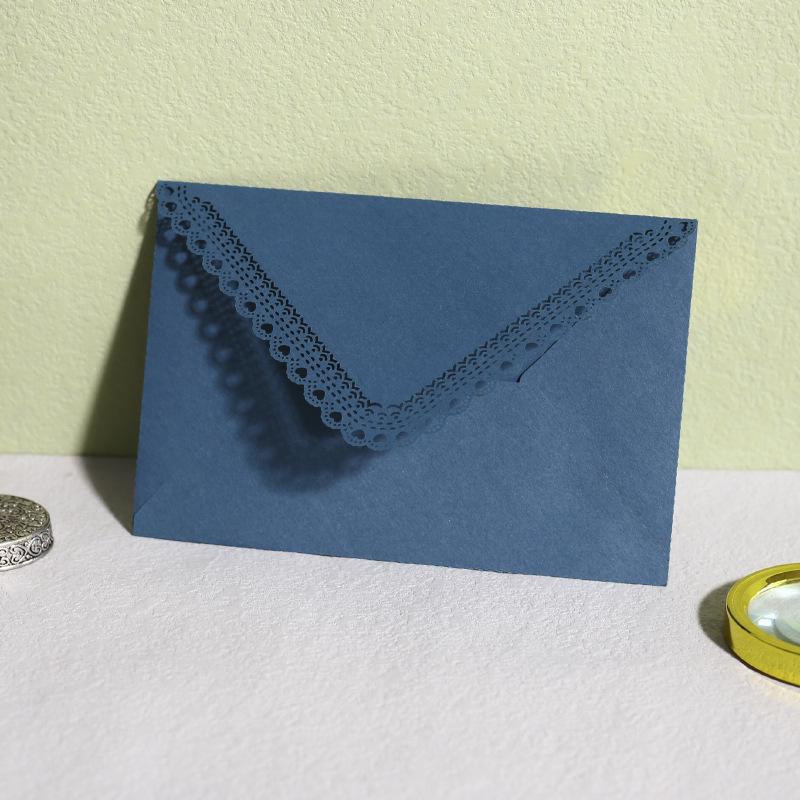 Colorful Laser-Cut Lace Triangular Invitation Card for Weddings and Birthdays