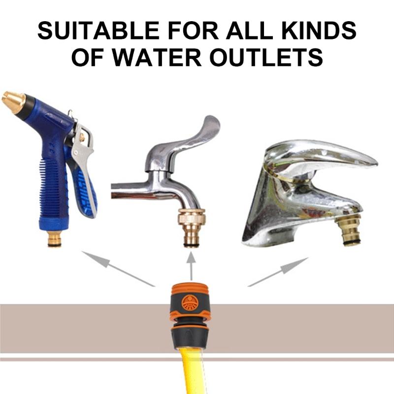 1/2 Inch Hose Quick Connector Leak Proof Designs Hose Coupler for Efficient Water Management in Gardens & Job site