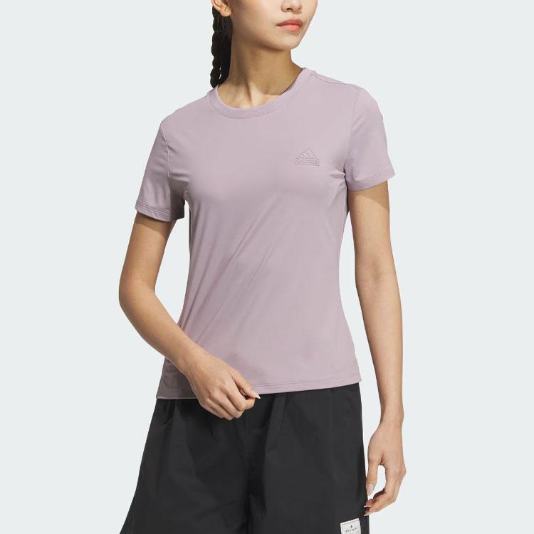 Adidas Cool Feeling Sport T-Shirt With Logo And Slim Fit Women Tops Purple Pink JD5259