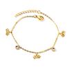 Bracelet Cute Sweet Butterfly Dragonfly Pendant with White Diamond Bracelet Stainless Steel Jewelry