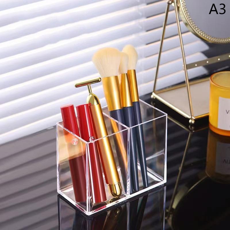 Clear Acrylic Makeup Brush Holder Desk Cosmetic Organiser Lipstick Storage Lipstick Storage Holder