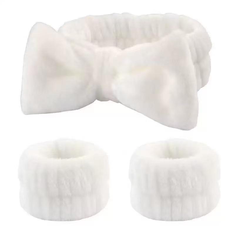 Cute Butterfly Hair Tie Flannel Headband for Face Washing - Women's Soft, Sticky Hair Accessories