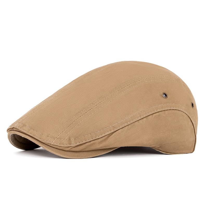 Solid Color Peaked Cap Men's Spring Summer British Vintage Beret Forward Cap Paintsman Hat Newsboy Hat