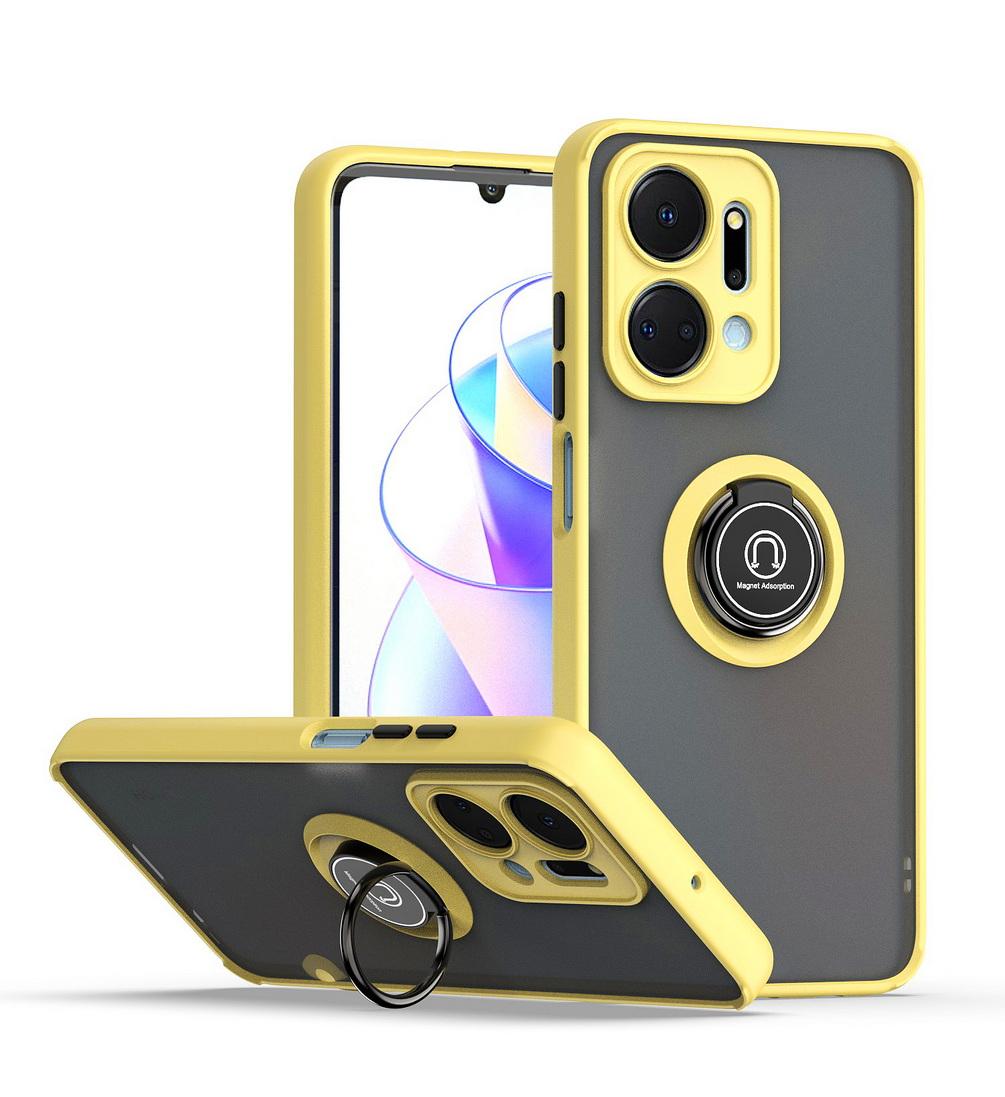 

Чехол для телефона с вращающимся кронштейном для Honor X7A X8A X9A X8 X7 X9 X30i X30 Honor 70 Magic 4 Finger Ring Car Holder Cover For Honor X9 жёлтый