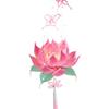 Chinese Festival DIY Decoration Set Traditional Flower Lamp Craft Supplies With Sticks For Home Parties