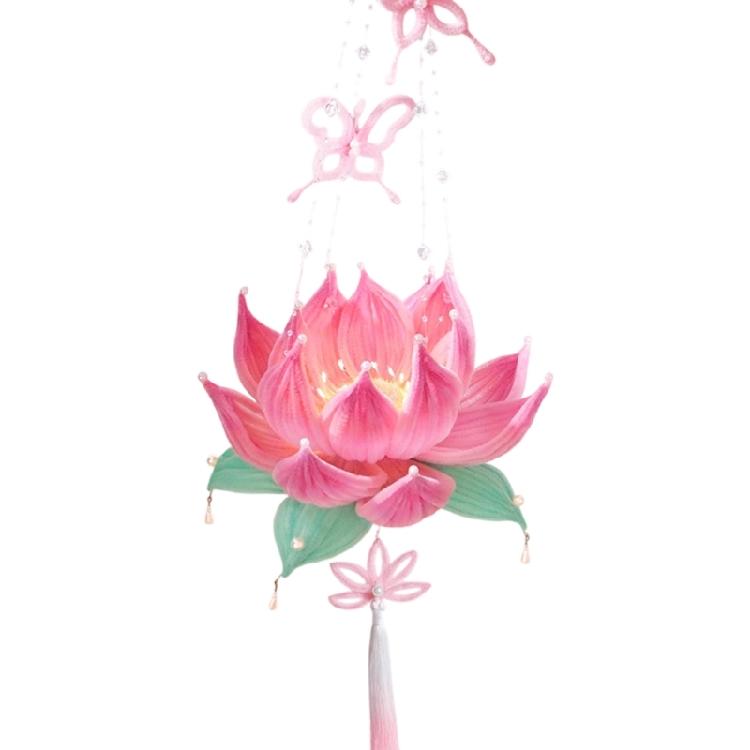 Chinese Festival DIY Decoration Set Traditional Flower Lamp Craft Supplies With Sticks For Home Parties