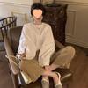 2025 Spring/Autumn French Puff Sleeve Round Neck Women's Casual Loose Top