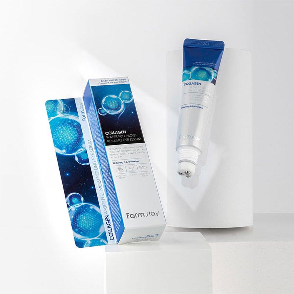 FARM STAY Collagen Water Full Moist Rolling Eye Serum 25ml