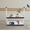 Clamp-On Desk Shelf – 2-Tier Under/Over Desk Storage Organizer with Guardrail – White
