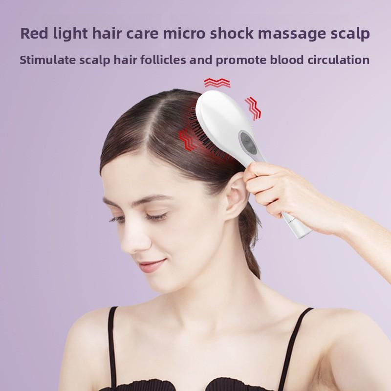 Electric Massage Comb Health Hair Comb Head Care Scalp Soothing Red Light Vibration Massage Liquid Hair Comb Massager