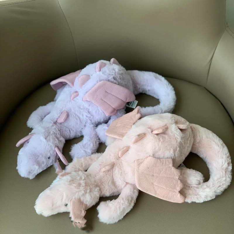 

Purple, White, and Pink Dragon Dinosaur Plush Toy Set White