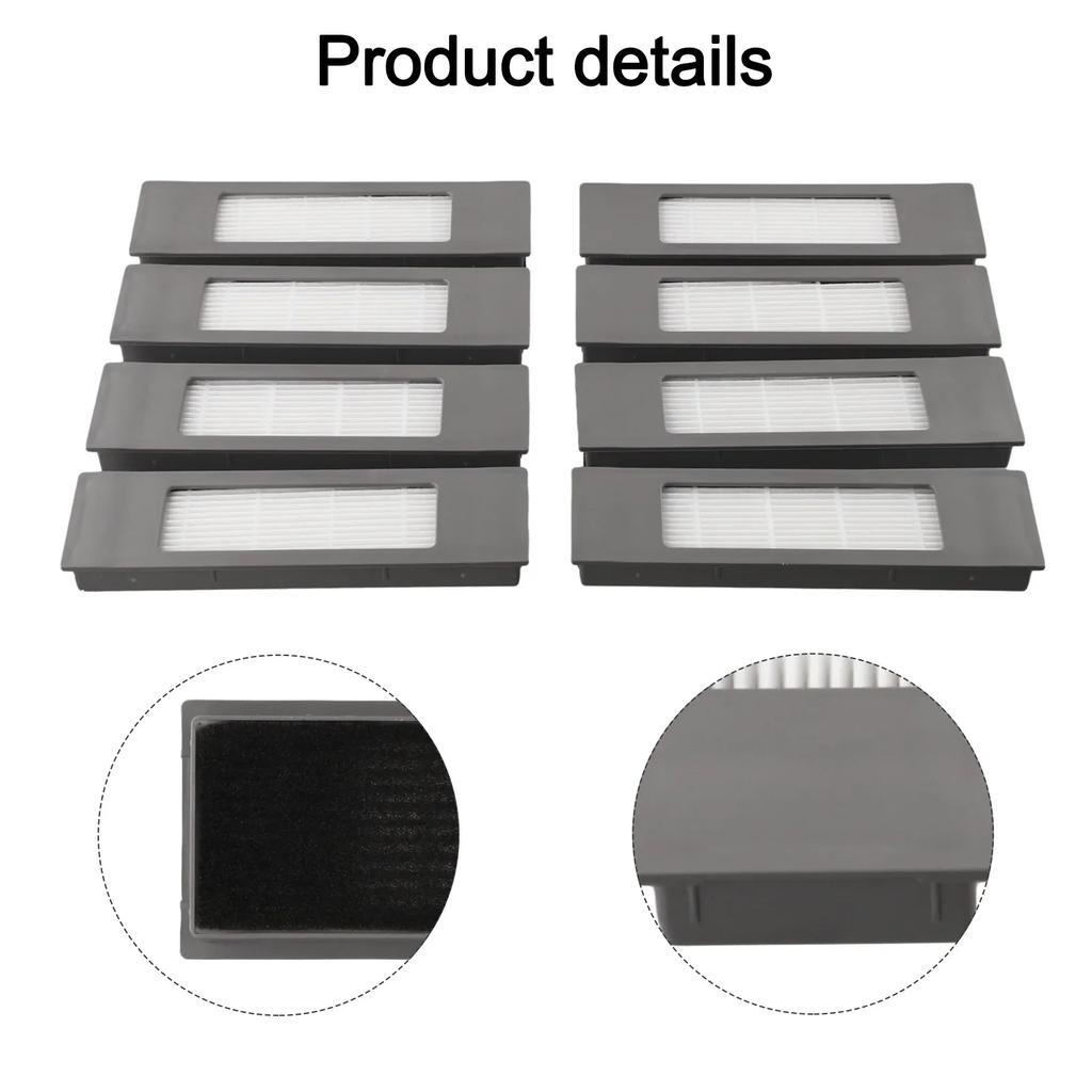 Replacement HEPA Filters for For Ecovacs For Deebot Models For OZMO 920 950 For T5 N8+ 8 Pack Efficient Filtration