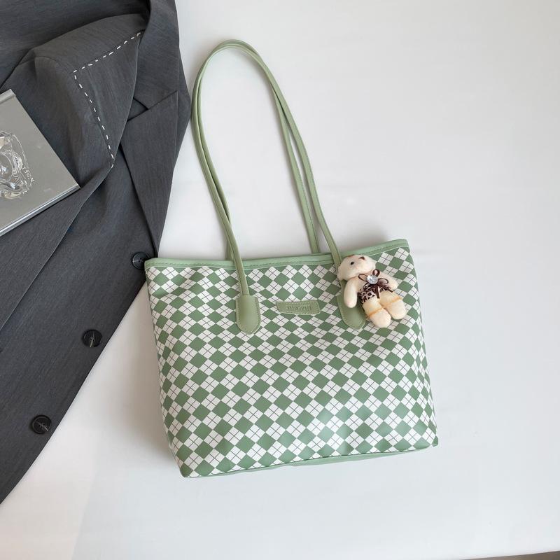 

Beautiful casual high-end temperament only beautiful women bag spring and summer popular large-capacity tote bag shoulder armpit bag no pendant зелёный