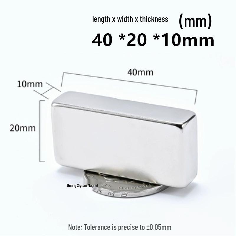 N52 Super Strong Neodymium Iron Boron Magnet, Rectangular 25x30x100mm, Permanent Magnetic Steel Sheet.