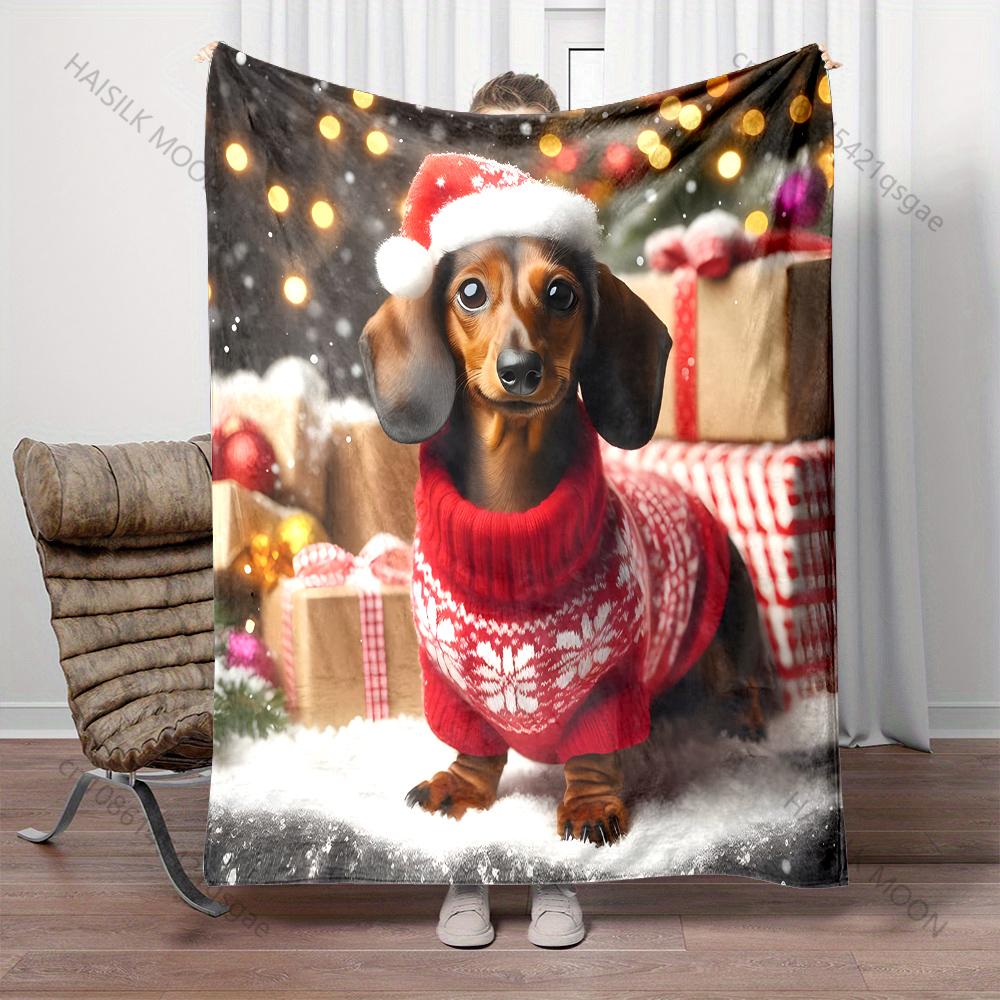 White Snowflake Pattern On Red Pattern Blanket Flannel Material Soft Warm for All Seasons, Home Outdoor Camping Picnics RV