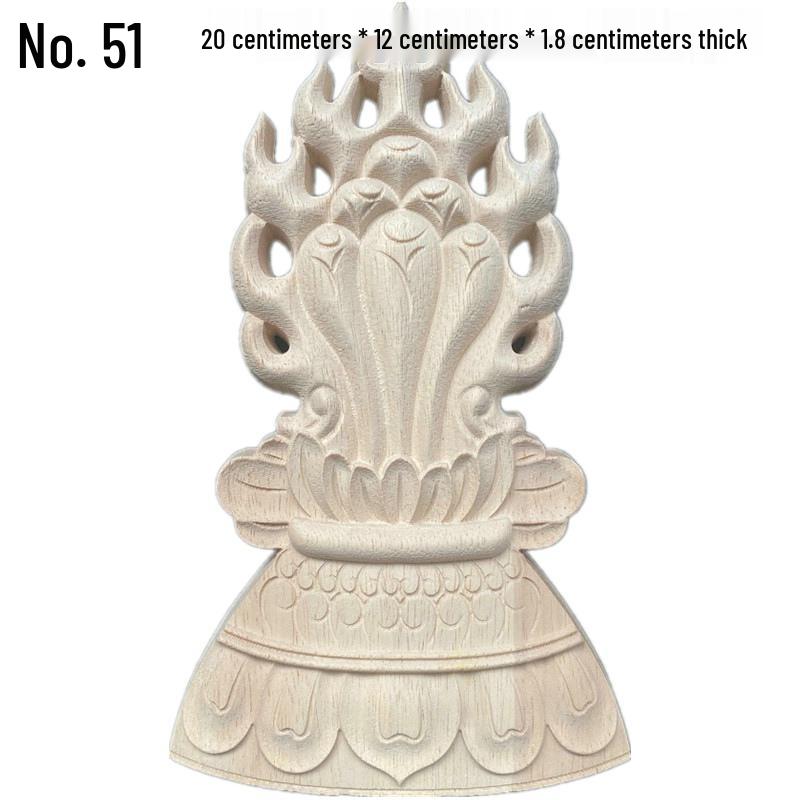 Europäische Massivholz-Schnitzerei-Applikation: Dekorative Blumen Schleife für Wände & Möbel