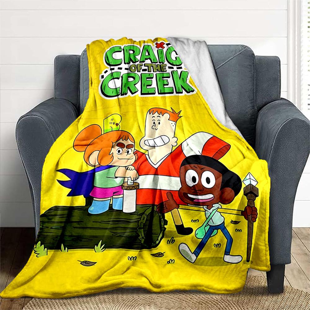 1pc Craig of the Creek Outdoor Blanket Lightweight Flannel, All-Season Use for Sofa, Bed, Travel, Camping, Living Room, Office, Couch096