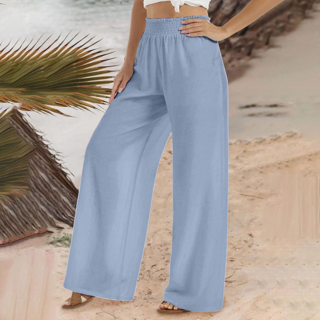 Women's Fashion Plus Size Women's Elastic Waist Casual Pants Sweatpants
