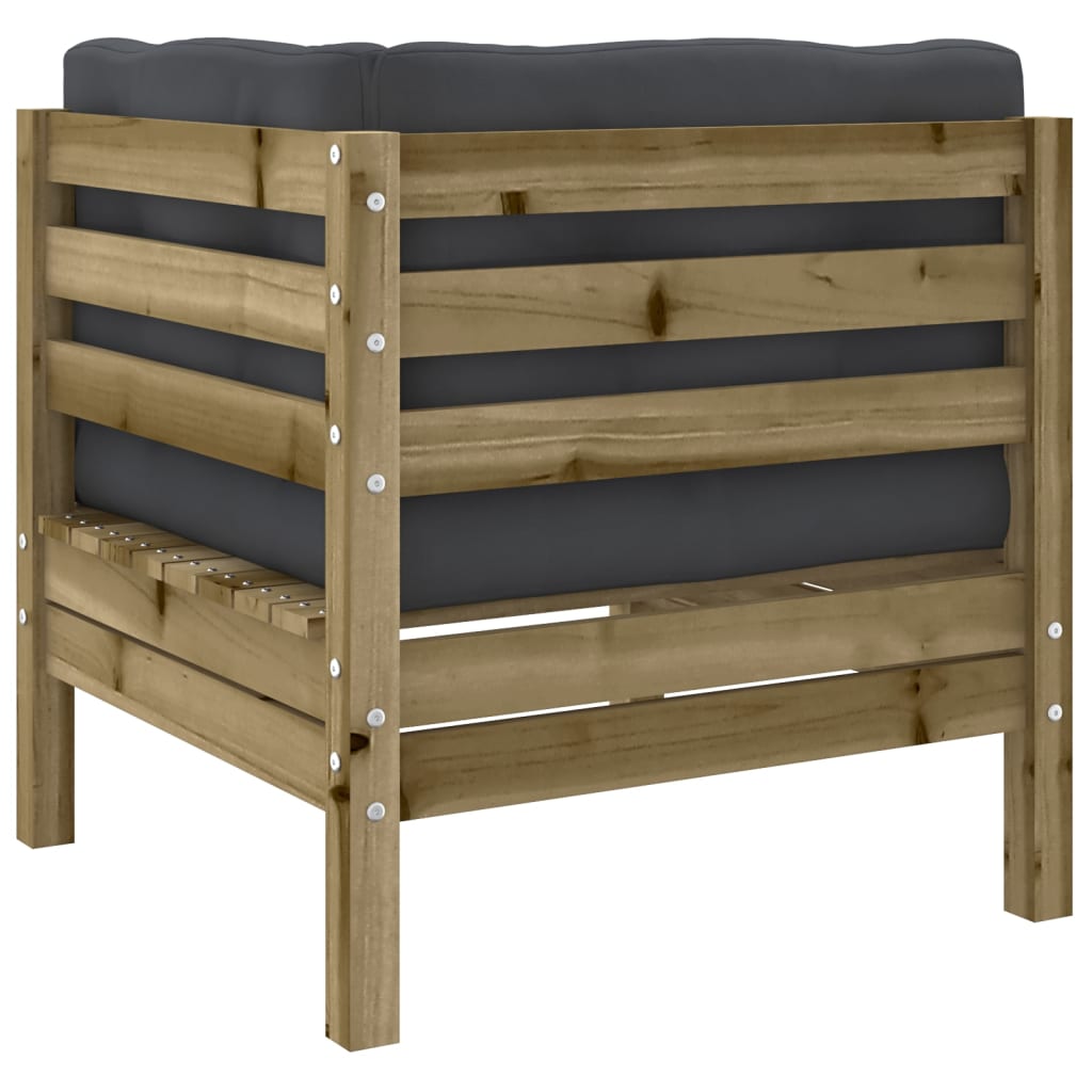 6 Piece Garden Sofa Set with Cushions Pressure Treated Pine Wood