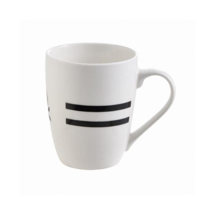 Lot de tasses - BENETTON - Porcelaine Bone China - 360 ml - 4 pièces - Lave-vaisselle &amp; Micro-ondes