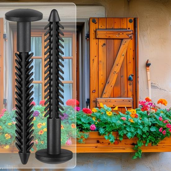 18Pcs Vinyl Shutter Fasteners Plastic Shutter Screws Exterior Window Shutter Spike Loks for Installing Decorative Exterior Shutters